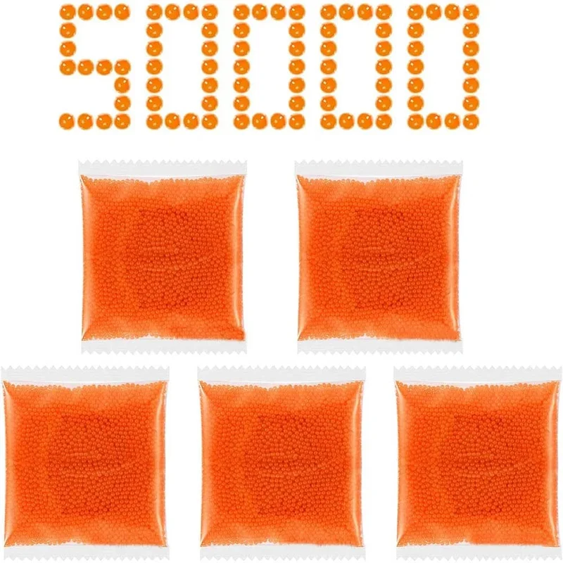5er Pack 50000 Stück Spielzeugpistolenkugeln Gelkugeln Blaster Munition 7-8 mm Wasserbälle Perlen Gel Blaster Gun Kinderspielzeug