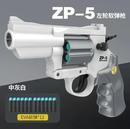 Magnum Zp-5 357 Langer Revolver aus Legierung, weiche Kugel, kann abgefeuert werden, Pistole, Jungensimulation, Spielzeug, Repetierpistole, Geschenke für Kinder
