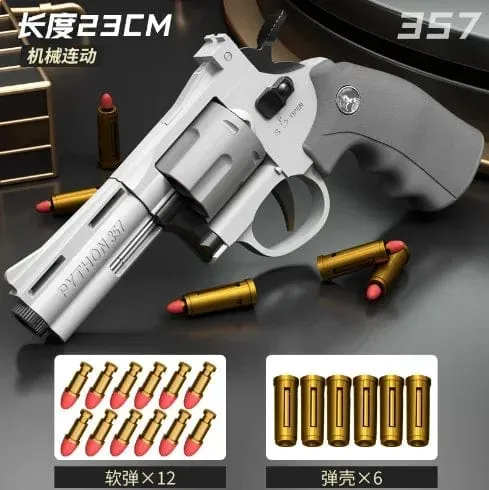 Magnum Zp-5 357 Langer Revolver aus Legierung, weiche Kugel, kann abgefeuert werden, Pistole, Jungensimulation, Spielzeug, Repetierpistole, Geschenke für Kinder