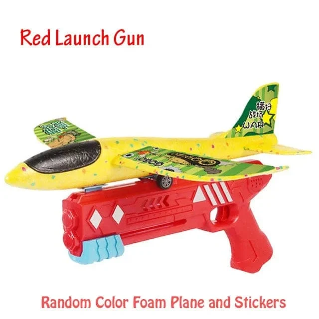 Schaumflugzeug 10M Launcher Katapult Segelflugzeug Flugzeug Pistole Spielzeug Kinder Outdoor Spiel Blase Modell Schießen Fly Kreisverkehr Spielzeug