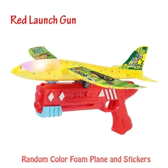 Schaumflugzeug 10M Launcher Katapult Segelflugzeug Flugzeug Pistole Spielzeug Kinder Outdoor Spiel Blase Modell Schießen Fly Kreisverkehr Spielzeug