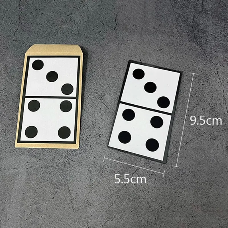Domino-Vorhersage-Zaubertricks KEINE KRAFT Sagen Sie den gewählten Domino-Spot voraus Magia-Requisiten Close Up Street Illusions Gimmicks Mentalismus