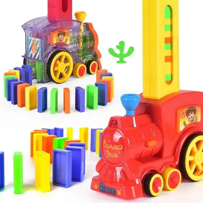 100 stücke Dominosteine ​​Blöcke Zug Kunststoff Spielzeug Kinder Frühe Pädagogische Dominosteine ​​Flugzeug Spiele Für Kinder Junge Mädchen Weihnachten Geschenk