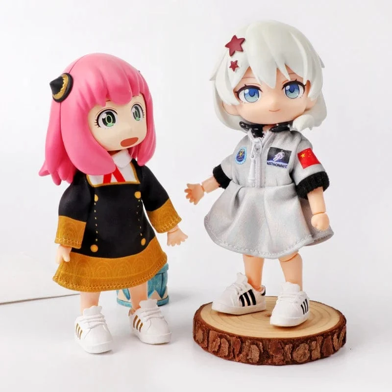 2 Stück gestreifte Sneaker-Puppenschuhe im Maßstab 1:12 (OB11), klassische Schuhe, passend für OB11 1/12 BJD Puppen mit abnehmbaren Ärmeln, GSC DOD, YMY Puppenzubehör