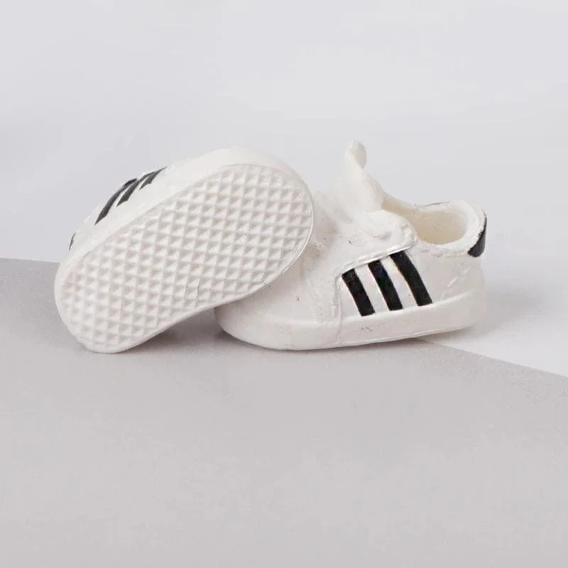 2 Stück gestreifte Sneaker-Puppenschuhe im Maßstab 1:12 (OB11), klassische Schuhe, passend für OB11 1/12 BJD Puppen mit abnehmbaren Ärmeln, GSC DOD, YMY Puppenzubehör