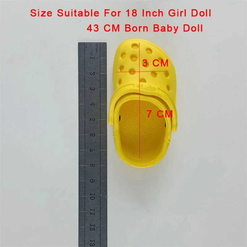 7 CM Puppe Schuhe Sandale Für 43 CM Geboren Baby Puppe Kleidung Zubehör 18 Zoll Amerikanische Puppe Mädchen Spielzeug unserer Generation Geschenk