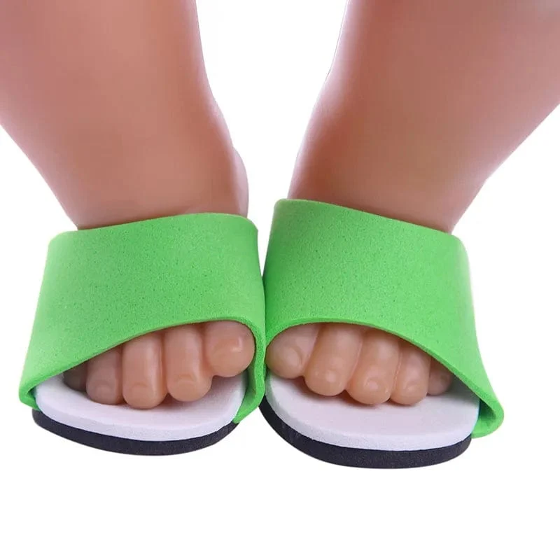 7 CM Puppe Schuhe Sandale Für 43 CM Geboren Baby Puppe Kleidung Zubehör 18 Zoll Amerikanische Puppe Mädchen Spielzeug unserer Generation Geschenk