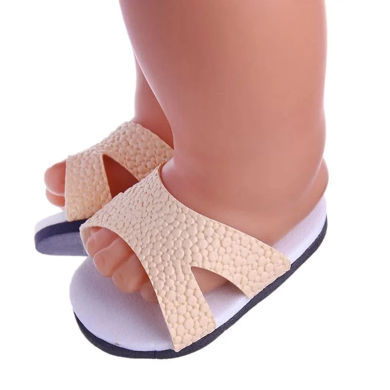 7 CM Puppe Schuhe Sandale Für 43 CM Geboren Baby Puppe Kleidung Zubehör 18 Zoll Amerikanische Puppe Mädchen Spielzeug unserer Generation Geschenk