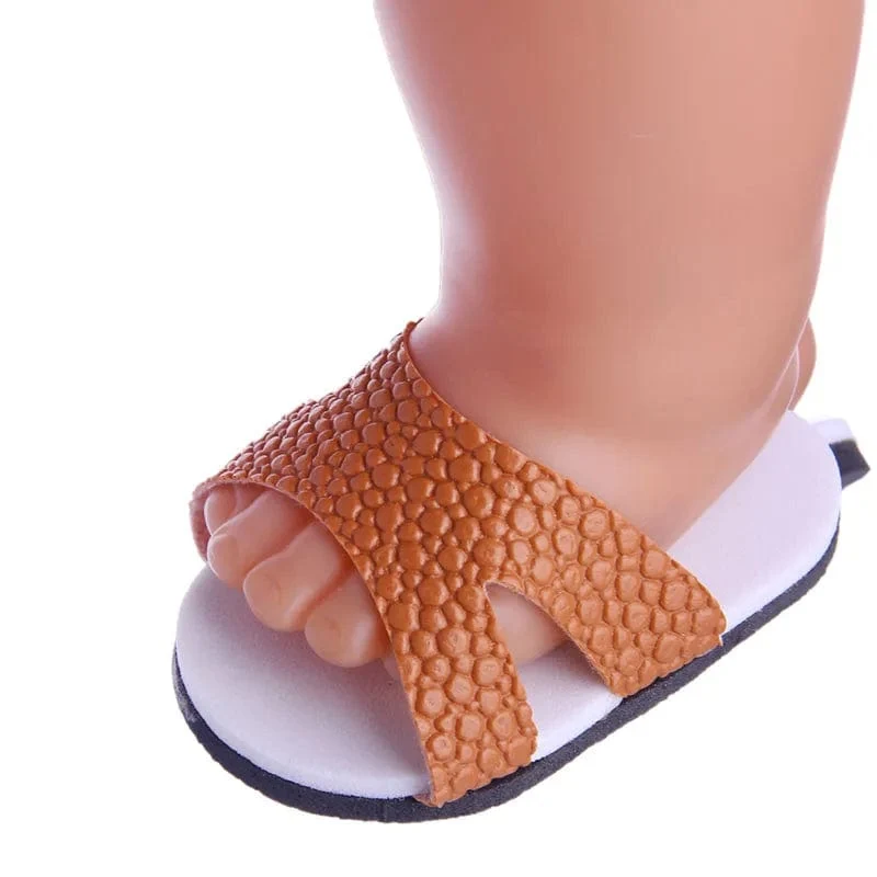 7 CM Puppe Schuhe Sandale Für 43 CM Geboren Baby Puppe Kleidung Zubehör 18 Zoll Amerikanische Puppe Mädchen Spielzeug unserer Generation Geschenk