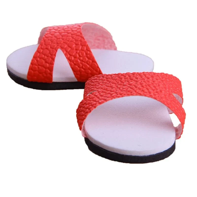 7 CM Puppe Schuhe Sandale Für 43 CM Geboren Baby Puppe Kleidung Zubehör 18 Zoll Amerikanische Puppe Mädchen Spielzeug unserer Generation Geschenk
