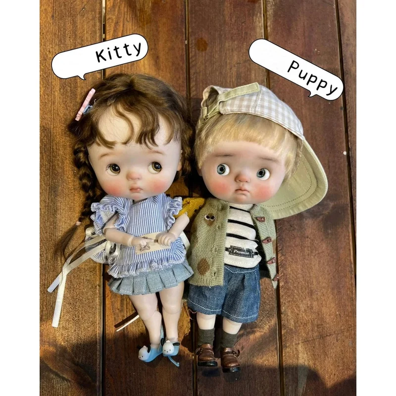 Welpe KittyQ QBaby BJD Puppe 1/6 süße Ausdruckspuppe Fullset Anime Blythe Geschenk für Mädchen