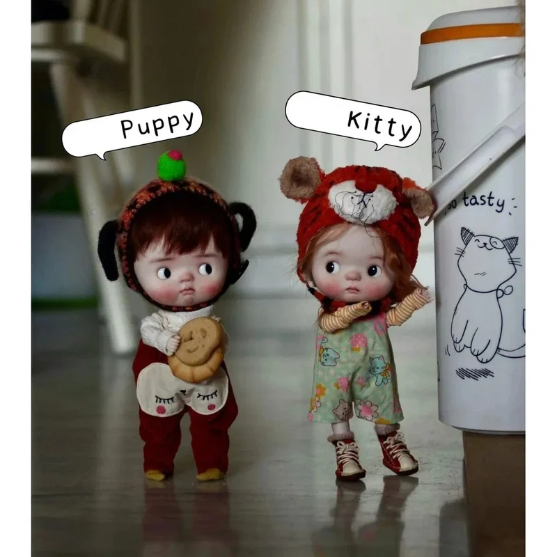 Welpe KittyQ QBaby BJD Puppe 1/6 süße Ausdruckspuppe Fullset Anime Blythe Geschenk für Mädchen