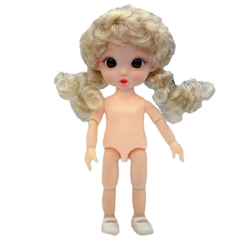 16 cm exquisite Puppe, Puppenspielzeug, 1/8 Bjd, Puppe mit mehreren Gelenken, mit niedlichem Ausdruck, Anziehspielzeug, Geschenke für Kinder