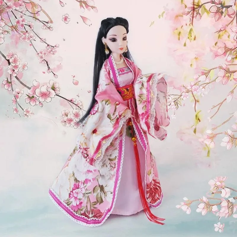 Neue 30 cm Puppe Vollen Satz Chinesischen Stil Kostüm Puppe Set 1/6 Bjd Puppe mit Kopfbedeckungen Mädchen Spielen Haus verkleiden Spielzeug