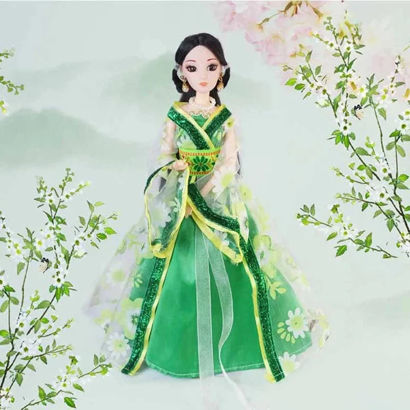 Neue 30 cm Puppe Vollen Satz Chinesischen Stil Kostüm Puppe Set 1/6 Bjd Puppe mit Kopfbedeckungen Mädchen Spielen Haus verkleiden Spielzeug
