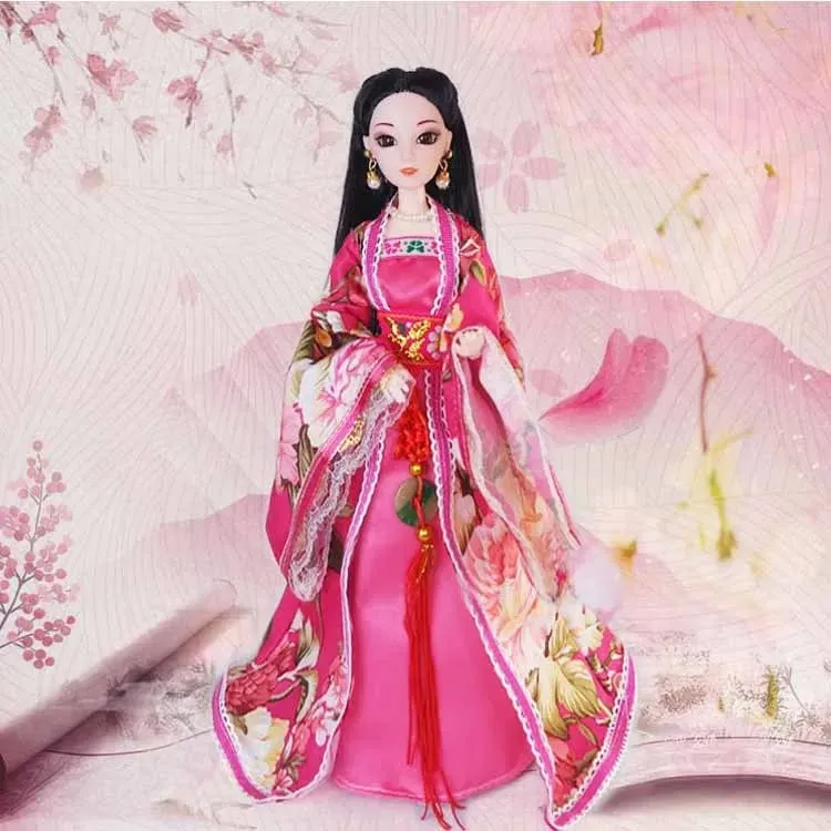 Neue 30 cm Puppe Vollen Satz Chinesischen Stil Kostüm Puppe Set 1/6 Bjd Puppe mit Kopfbedeckungen Mädchen Spielen Haus verkleiden Spielzeug