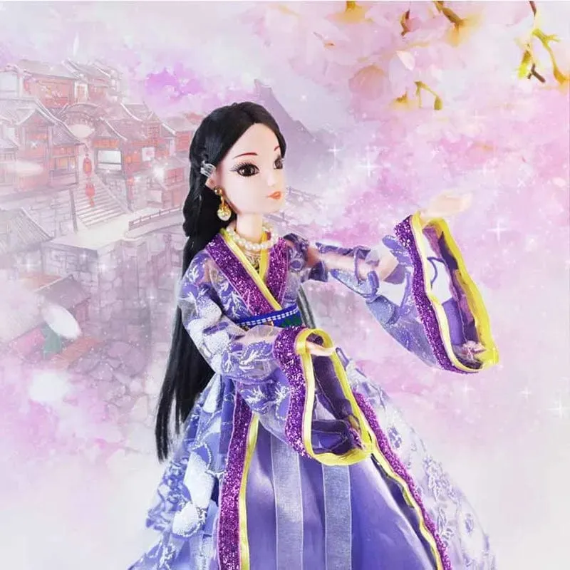 Neue 30 cm Puppe Vollen Satz Chinesischen Stil Kostüm Puppe Set 1/6 Bjd Puppe mit Kopfbedeckungen Mädchen Spielen Haus verkleiden Spielzeug