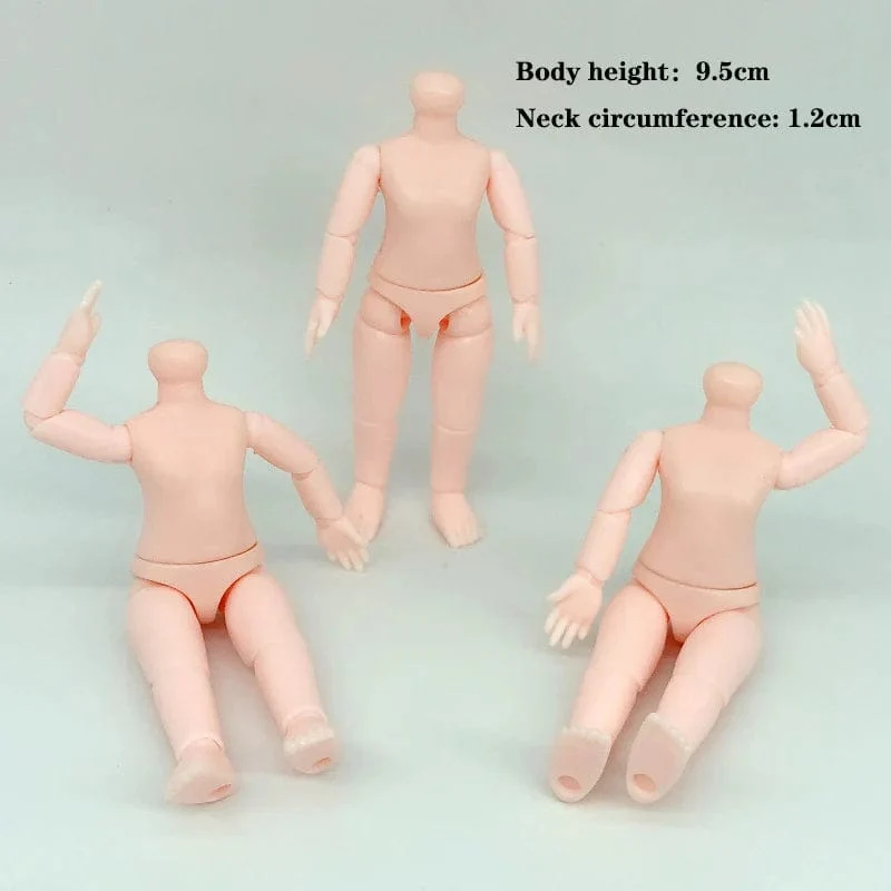 2 Stücke 9.5 cm Höhe Puppenkörper 1/12 Bjd Multi Gelenke Bewegliche Puppenkörper Mädchen Diy Dress Up Spielzeug Zubehör