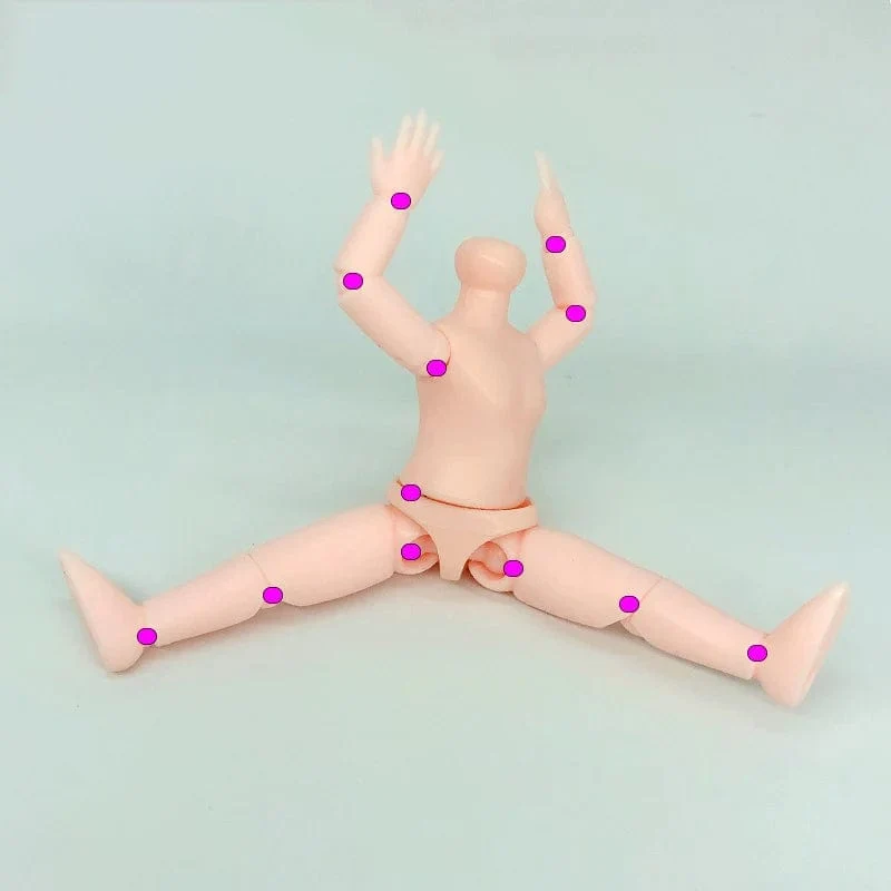 2 Stücke 9.5 cm Höhe Puppenkörper 1/12 Bjd Multi Gelenke Bewegliche Puppenkörper Mädchen Diy Dress Up Spielzeug Zubehör