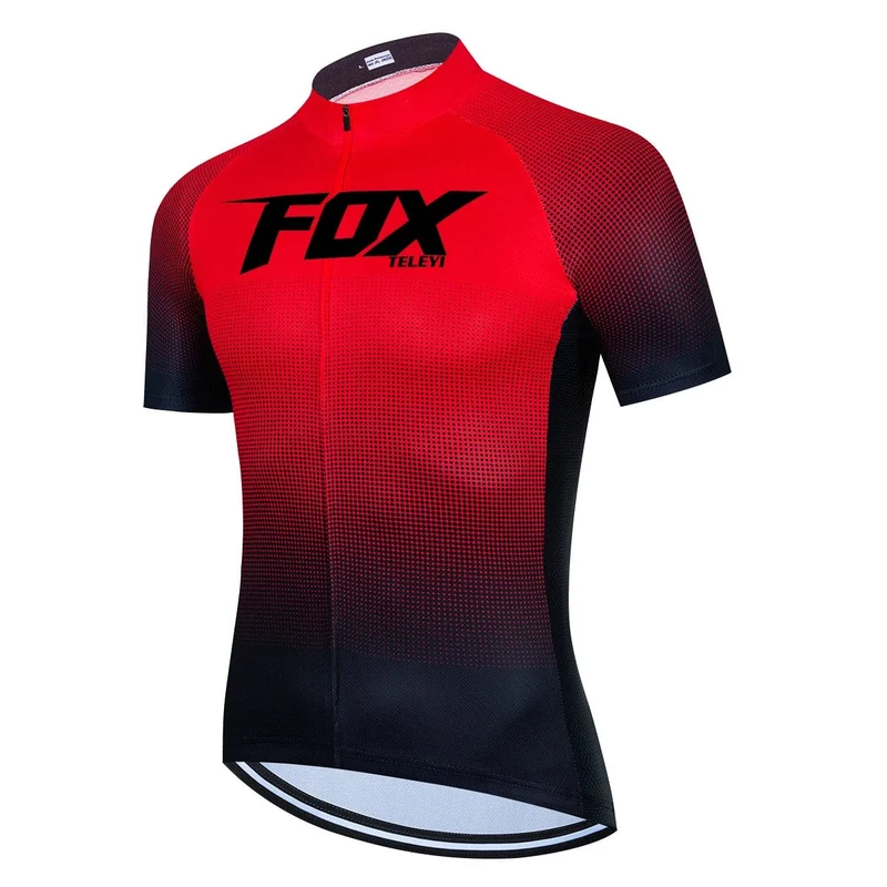 2024 fox teleyi Radfahren Trägerhose Herren MTB Fahrradtrikot Kleidung Sommer Komplette Rennradkleidung Schnelltrocknendes Sportset