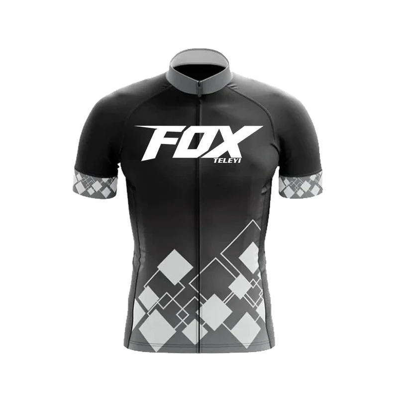 2024 fox teleyi Radfahren Trägerhose Herren MTB Fahrradtrikot Kleidung Sommer Komplette Rennradkleidung Schnelltrocknendes Sportset