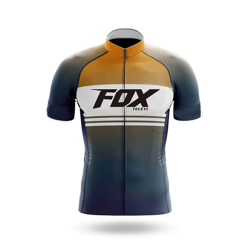 2024 fox teleyi Radfahren Trägerhose Herren MTB Fahrradtrikot Kleidung Sommer Komplette Rennradkleidung Schnelltrocknendes Sportset