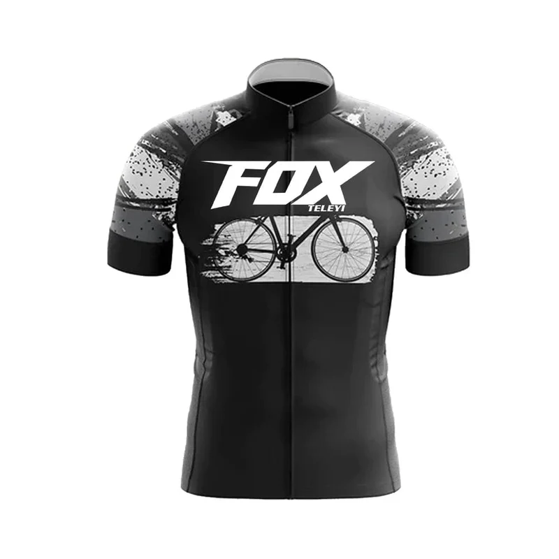 2024 fox teleyi Radfahren Trägerhose Herren MTB Fahrradtrikot Kleidung Sommer Komplette Rennradkleidung Schnelltrocknendes Sportset