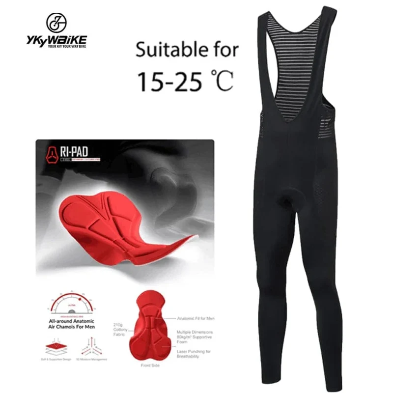 YKYWBIKE Frühling Herbst Radhose Herren PRO Bike Lange Hose Cool Atmungsaktiv Radhose Quick Dry Bike Tight MTB