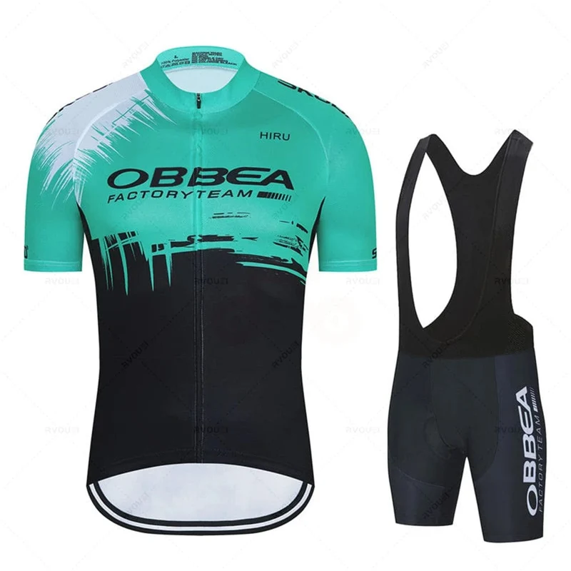 Radtrikot-Set New Pro Team Herren Hiru Radsportbekleidung Rennrad Shirts Anzug Fahrrad Trägerhose MTB Wear Bicicleta Maillot