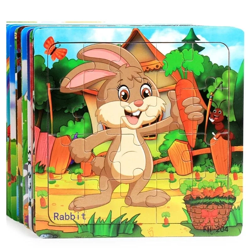 Neue 20 Stück Montessori 3d Puzzle Cartoon Tier Fahrzeug Jigsaw Holz Puzzle Spiel Frühen Lernen Pädagogisches Spielzeug Für Kinder