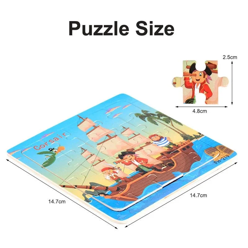 Neue 20 Stück Montessori 3d Puzzle Cartoon Tier Fahrzeug Jigsaw Holz Puzzle Spiel Frühen Lernen Pädagogisches Spielzeug Für Kinder