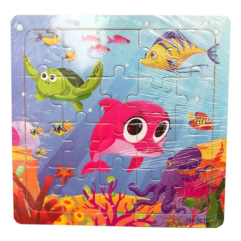 Neue 20 Stück Montessori 3d Puzzle Cartoon Tier Fahrzeug Jigsaw Holz Puzzle Spiel Frühen Lernen Pädagogisches Spielzeug Für Kinder