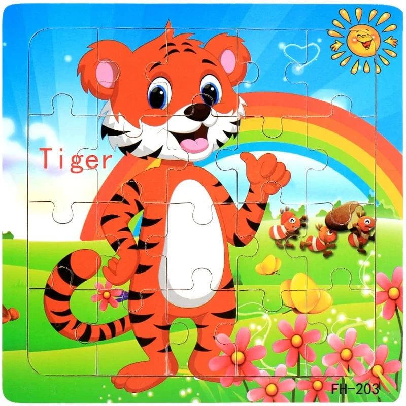 Neue 20 Stück Montessori 3d Puzzle Cartoon Tier Fahrzeug Jigsaw Holz Puzzle Spiel Frühen Lernen Pädagogisches Spielzeug Für Kinder
