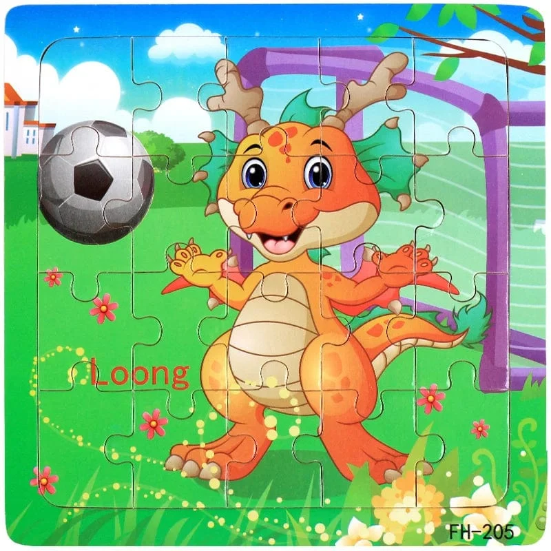 Neue 20 Stück Montessori 3d Puzzle Cartoon Tier Fahrzeug Jigsaw Holz Puzzle Spiel Frühen Lernen Pädagogisches Spielzeug Für Kinder