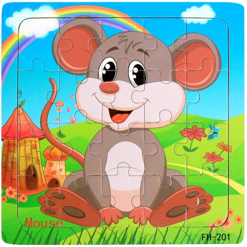 Neue 20 Stück Montessori 3d Puzzle Cartoon Tier Fahrzeug Jigsaw Holz Puzzle Spiel Frühen Lernen Pädagogisches Spielzeug Für Kinder