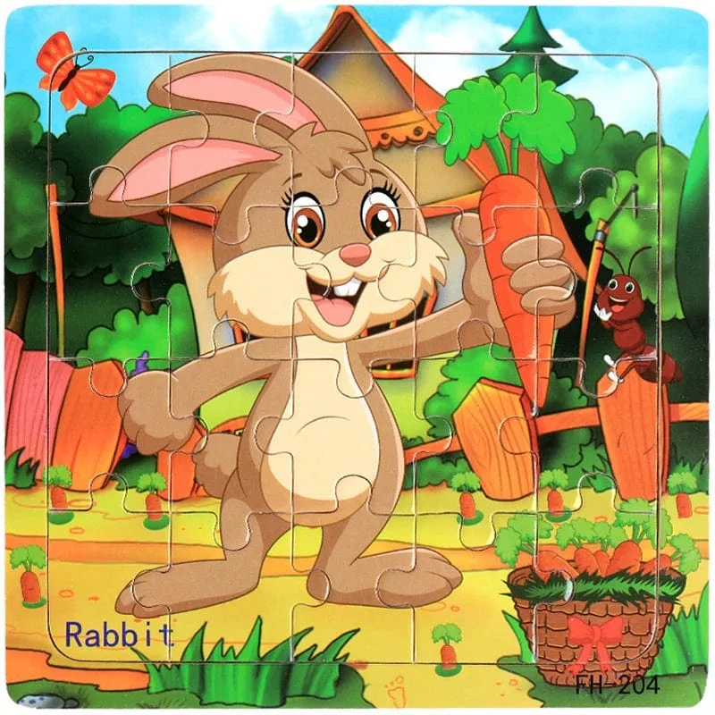 Neue 20 Stück Montessori 3d Puzzle Cartoon Tier Fahrzeug Jigsaw Holz Puzzle Spiel Frühen Lernen Pädagogisches Spielzeug Für Kinder