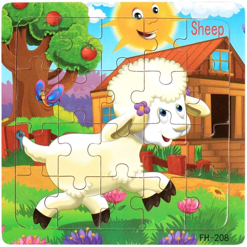 Neue 20 Stück Montessori 3d Puzzle Cartoon Tier Fahrzeug Jigsaw Holz Puzzle Spiel Frühen Lernen Pädagogisches Spielzeug Für Kinder