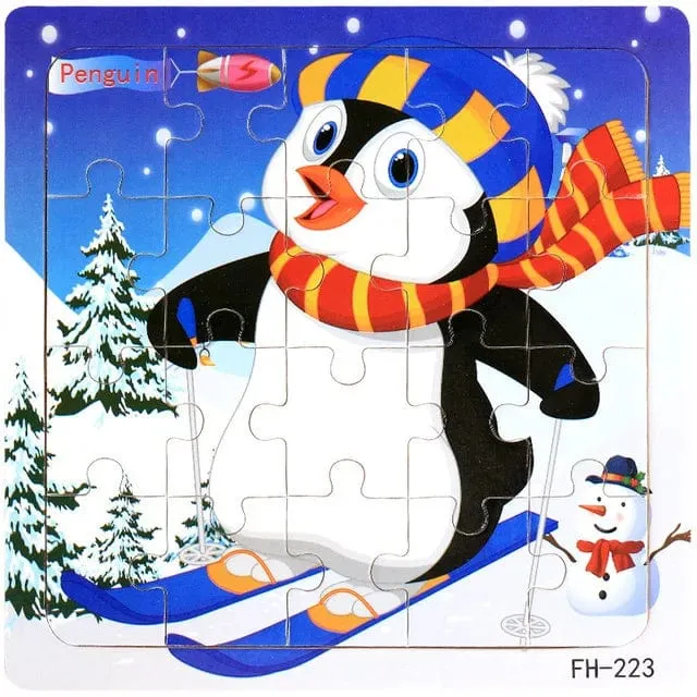 Neue 20 Stück Montessori 3d Puzzle Cartoon Tier Fahrzeug Jigsaw Holz Puzzle Spiel Frühen Lernen Pädagogisches Spielzeug Für Kinder