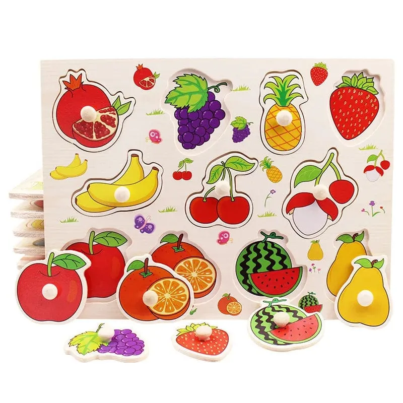 Montessori Baby Puzzle Lernspielzeug für Kinder Baby Spiel Puzzle Brett Puzzle Kind Puzzle Holzpuzzle für Kinder 2 3 Jahre