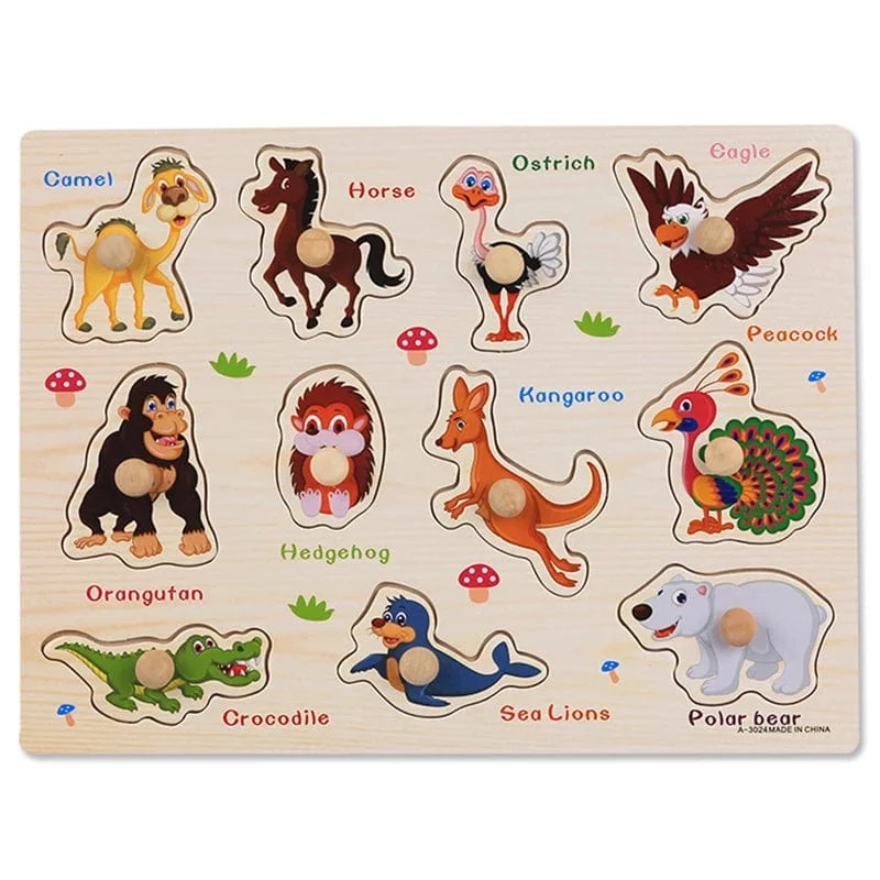 Montessori Baby Puzzle Lernspielzeug für Kinder Baby Spiel Puzzle Brett Puzzle Kind Puzzle Holzpuzzle für Kinder 2 3 Jahre