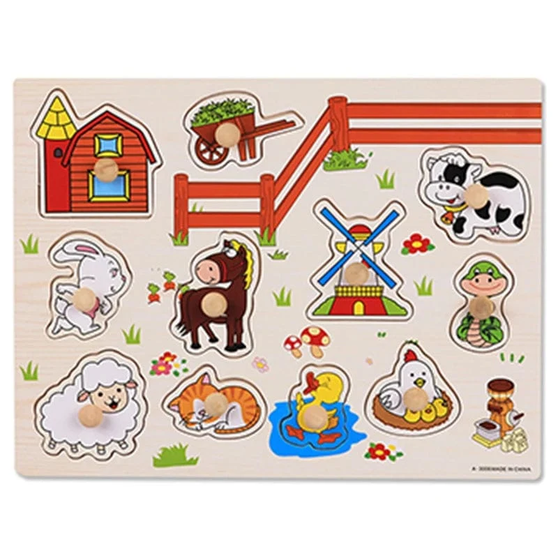Montessori Baby Puzzle Lernspielzeug für Kinder Baby Spiel Puzzle Brett Puzzle Kind Puzzle Holzpuzzle für Kinder 2 3 Jahre