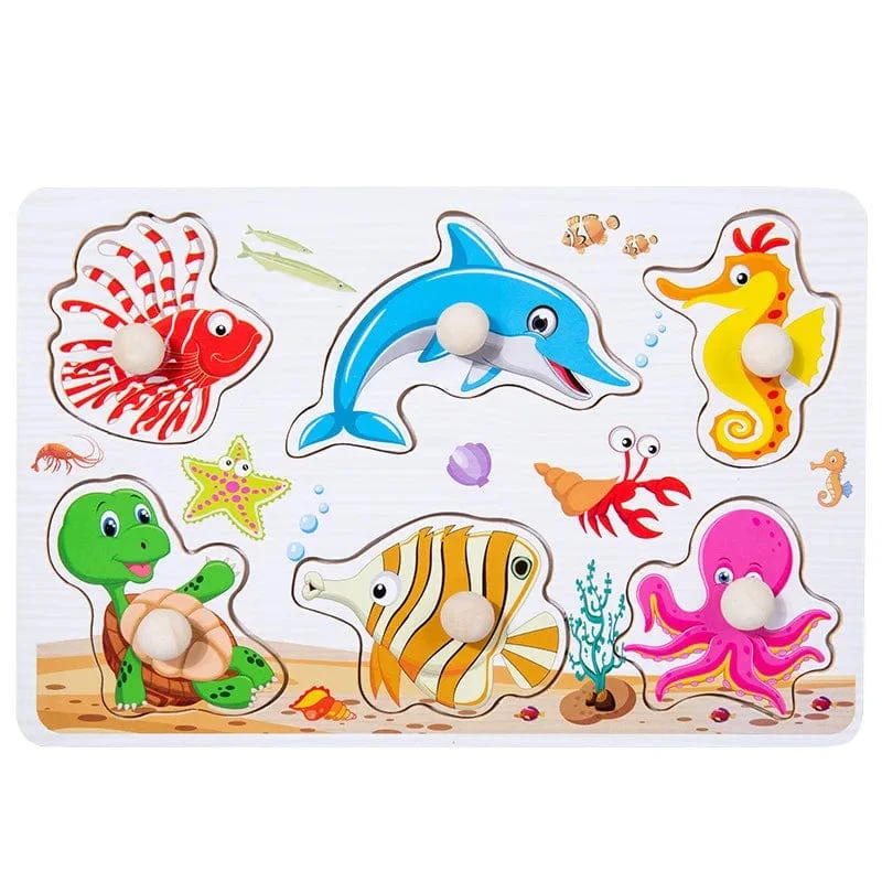 Montessori Baby Puzzle Lernspielzeug für Kinder Baby Spiel Puzzle Brett Puzzle Kind Puzzle Holzpuzzle für Kinder 2 3 Jahre