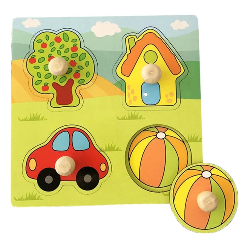 Montessori Baby Puzzle Lernspielzeug für Kinder Baby Spiel Puzzle Brett Puzzle Kind Puzzle Holzpuzzle für Kinder 2 3 Jahre