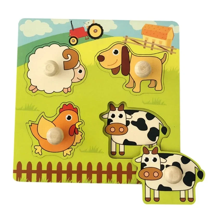 Montessori Baby Puzzle Lernspielzeug für Kinder Baby Spiel Puzzle Brett Puzzle Kind Puzzle Holzpuzzle für Kinder 2 3 Jahre