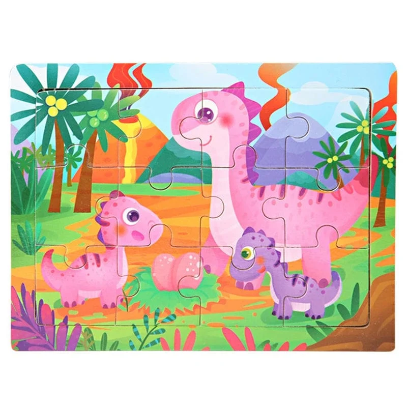 15*11 cm 3D Puzzle Cartoon Tiere Holz Puzzle Kinder Kognitive Jigsaw Puzzle Baby Holz Spielzeug Pädagogisches Spielzeug für kinder