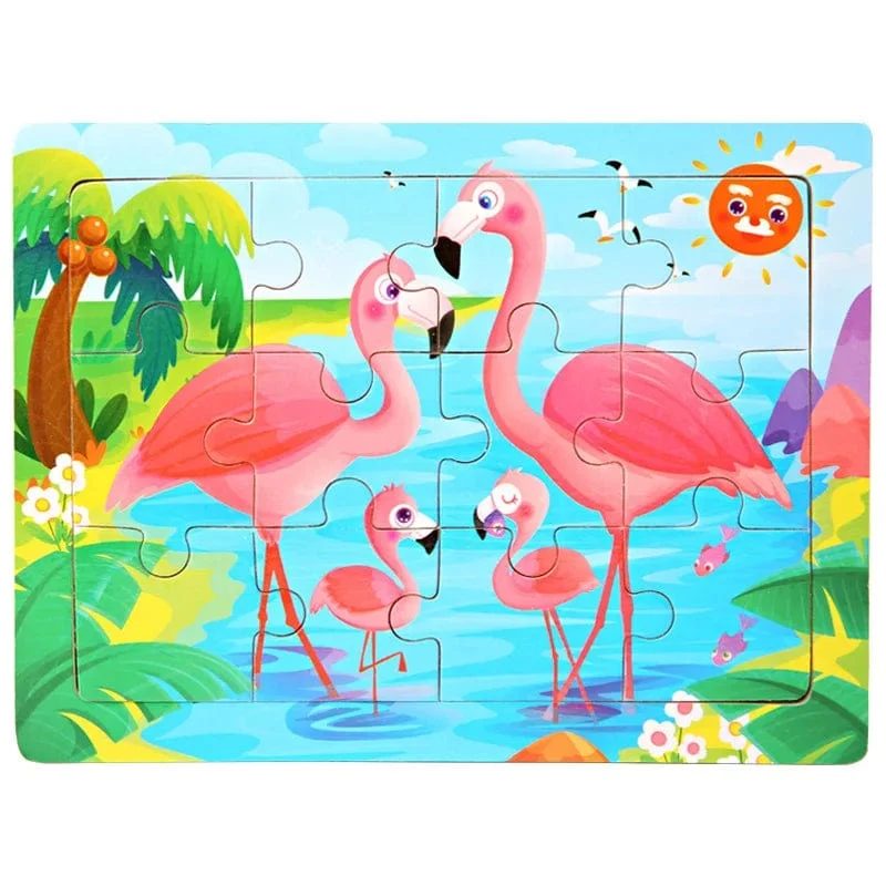 15*11 cm 3D Puzzle Cartoon Tiere Holz Puzzle Kinder Kognitive Jigsaw Puzzle Baby Holz Spielzeug Pädagogisches Spielzeug für kinder