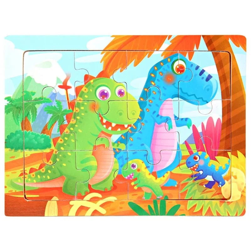 15*11 cm 3D Puzzle Cartoon Tiere Holz Puzzle Kinder Kognitive Jigsaw Puzzle Baby Holz Spielzeug Pädagogisches Spielzeug für kinder