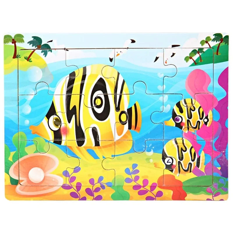 15*11 cm 3D Puzzle Cartoon Tiere Holz Puzzle Kinder Kognitive Jigsaw Puzzle Baby Holz Spielzeug Pädagogisches Spielzeug für kinder