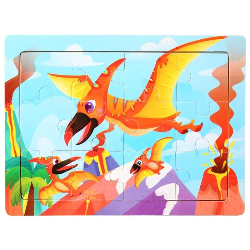 15*11 cm 3D Puzzle Cartoon Tiere Holz Puzzle Kinder Kognitive Jigsaw Puzzle Baby Holz Spielzeug Pädagogisches Spielzeug für kinder