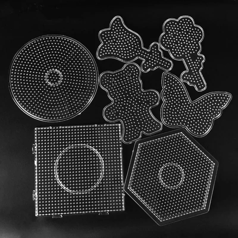 5mm Hama Perlen Pegboard Vorlage Spielzeug DIY Bügelwerkzeug PUPUKOU Perlen Pädagogisches Tangram Puzzle Eisenperlen